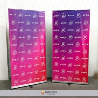 Banner Roll Up  em Lona Fosca para Lives 