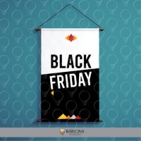 Banner com Bastão Ponteiras e Cordão | Black Friday - 2020 