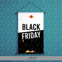 Banner com Bastão Ponteiras e Cordão | Black Friday - 2020