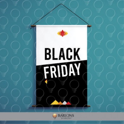 Banner com Bastão Ponteiras e Cordão | Black Friday - 2020