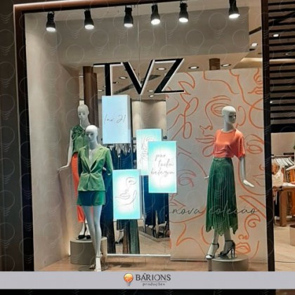 Decoração de Vitrine em 3D com iluminação em LED