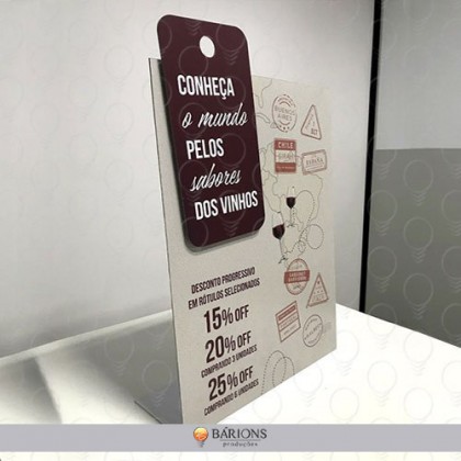 .Display de Mesa em PS com Impressão Digital UV­­