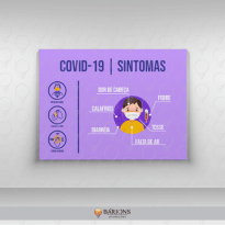 Placa Informativa para Parede - COVID-19