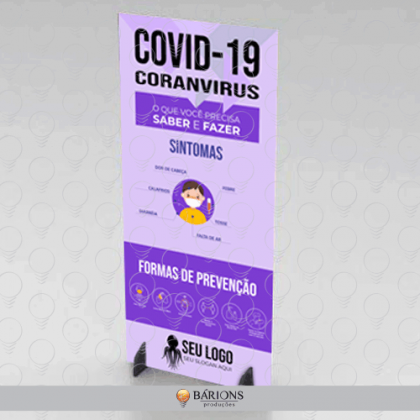 Totem Informativo em MDF - COVID-19