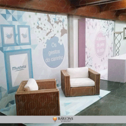 Showroom Mustela em Paineis com Impressão Digital