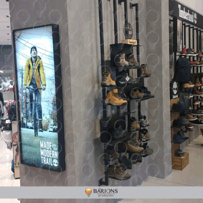 Showroom Timberland com Shoe Shelf de Engate