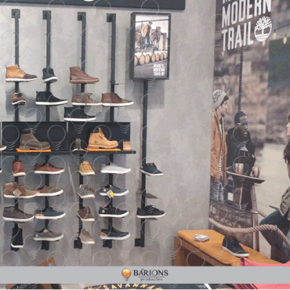 Showroom Timberland com Shoe Shelf de Engate