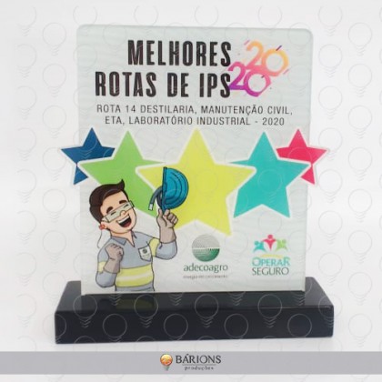 Troféu em Acrílico com Impressão e Formato Especial